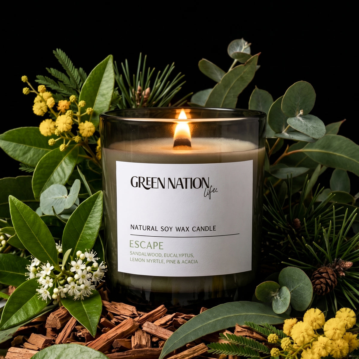 Luxurious Scented Soy Wax Candle 300gm - Escape (Australia)