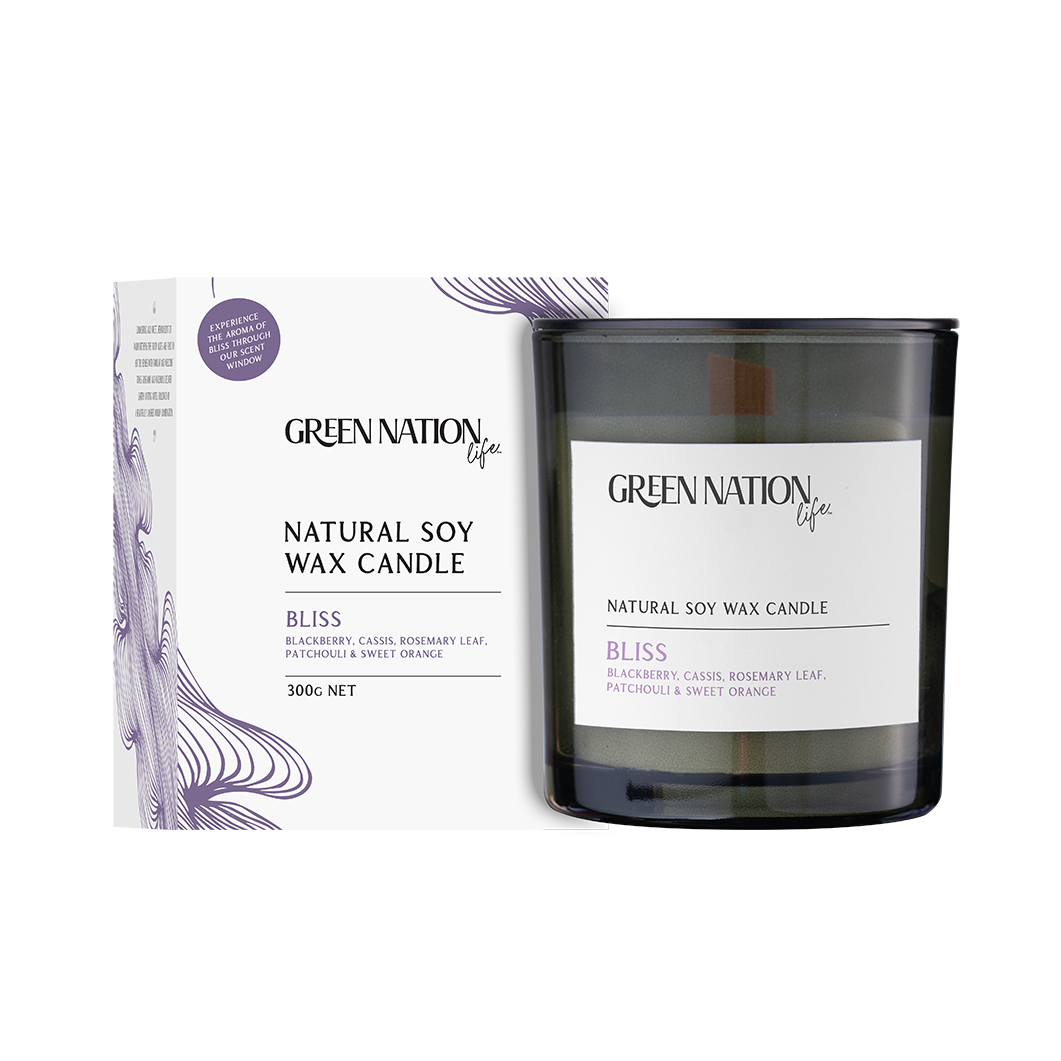 Luxurious Scented Soy Wax Candle 300gm - Bliss (Content)