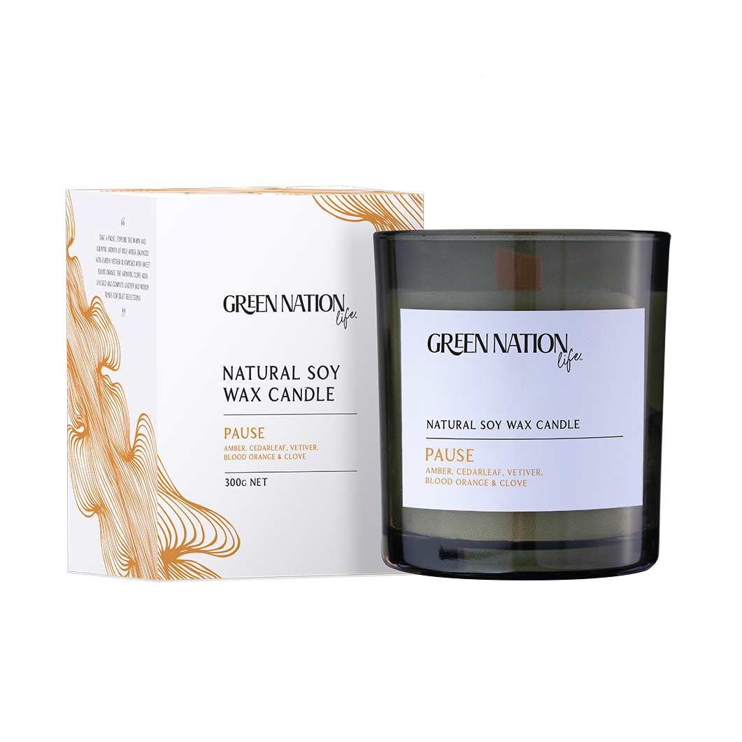 Luxurious Scented Soy Wax Candle 300gm - Pause